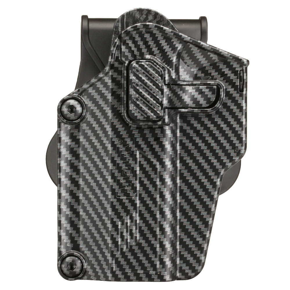 Amomax Per-Fit Universal Tactical Holster Polymer Paddle - passend fr ber 80 Pistolen Links Carbon-Design