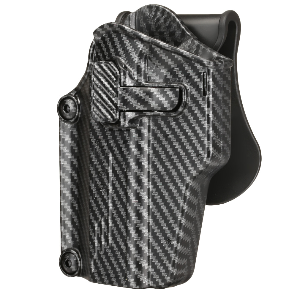 Amomax Per-Fit Universal Tactical Holster Polymer Paddle - passend fr ber 80 Pistolen Links Carbon-Design Bild 7