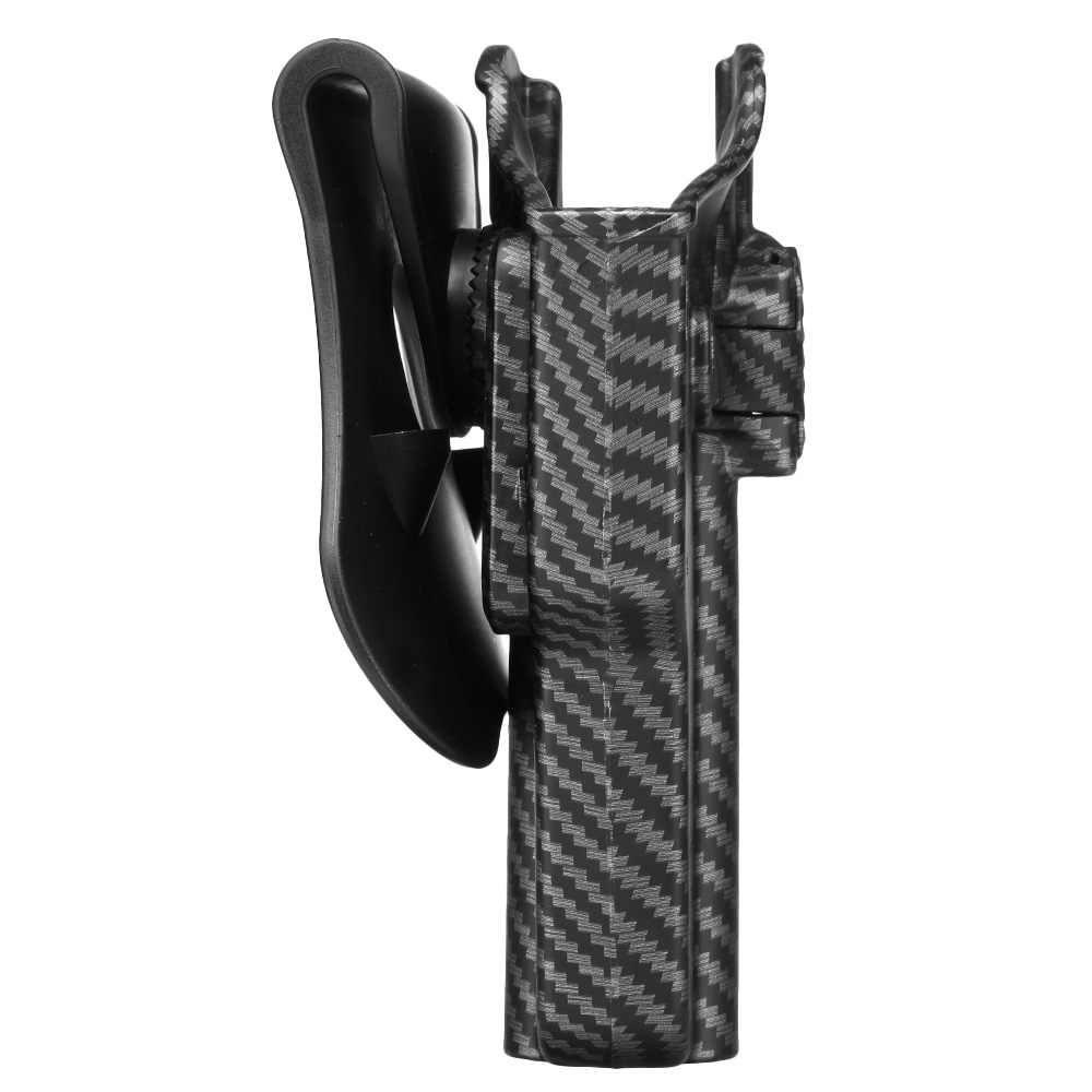 Amomax Per-Fit Universal Tactical Holster Polymer Paddle - passend für über 80 Pistolen Rechts Carbon-Design Bild 1