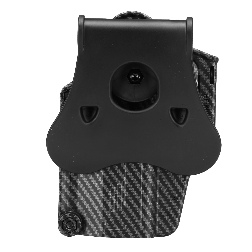 Amomax Per-Fit Universal Tactical Holster Polymer Paddle - passend fr ber 80 Pistolen Rechts Carbon-Design Bild 4