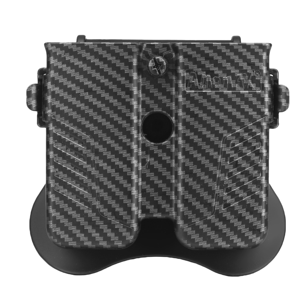 Amomax Doppel-Magazinholster Polymer Paddle f. Single- / Double-Stack Magazine Carbon-Design