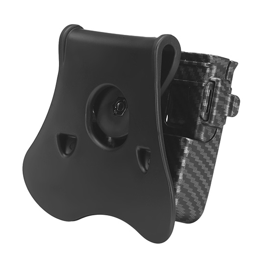 Amomax Doppel-Magazinholster Polymer Paddle f. Single- / Double-Stack Magazine Carbon-Design Bild 3