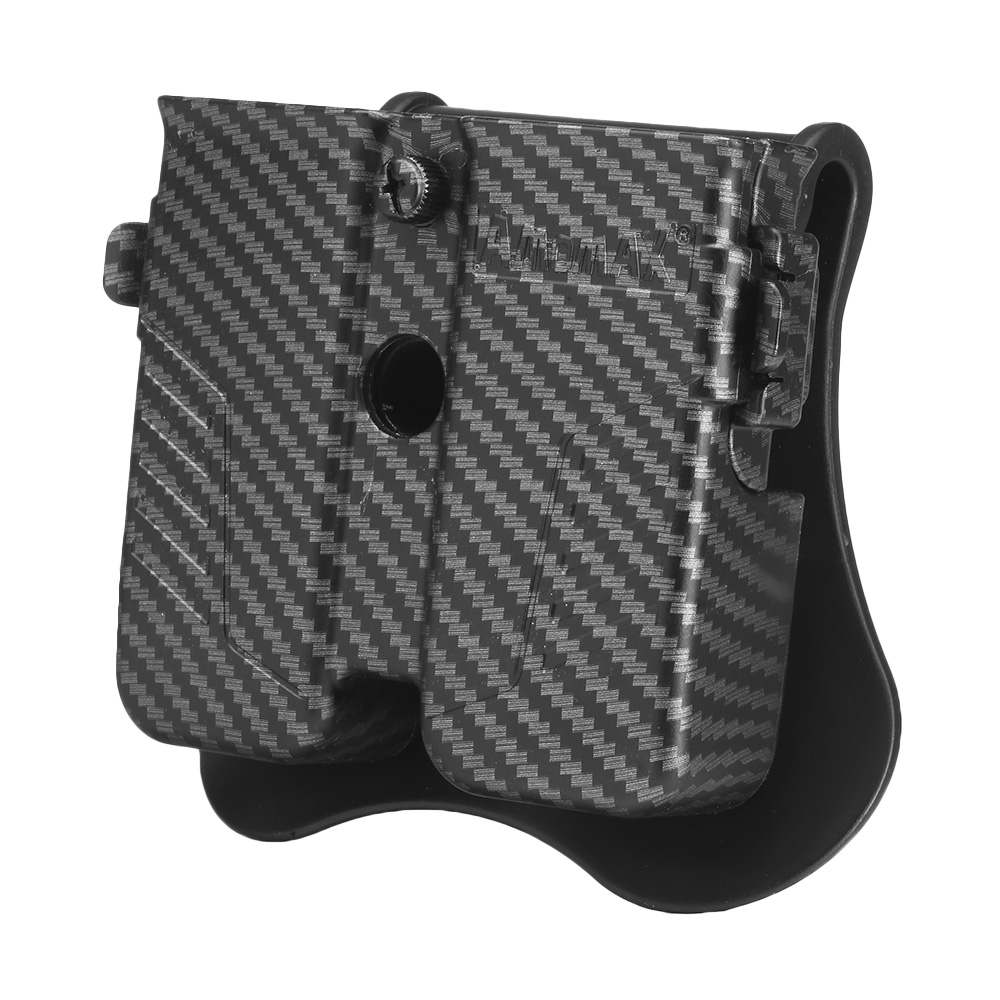 Amomax Doppel-Magazinholster Polymer Paddle f. Single- / Double-Stack Magazine Carbon-Design Bild 7