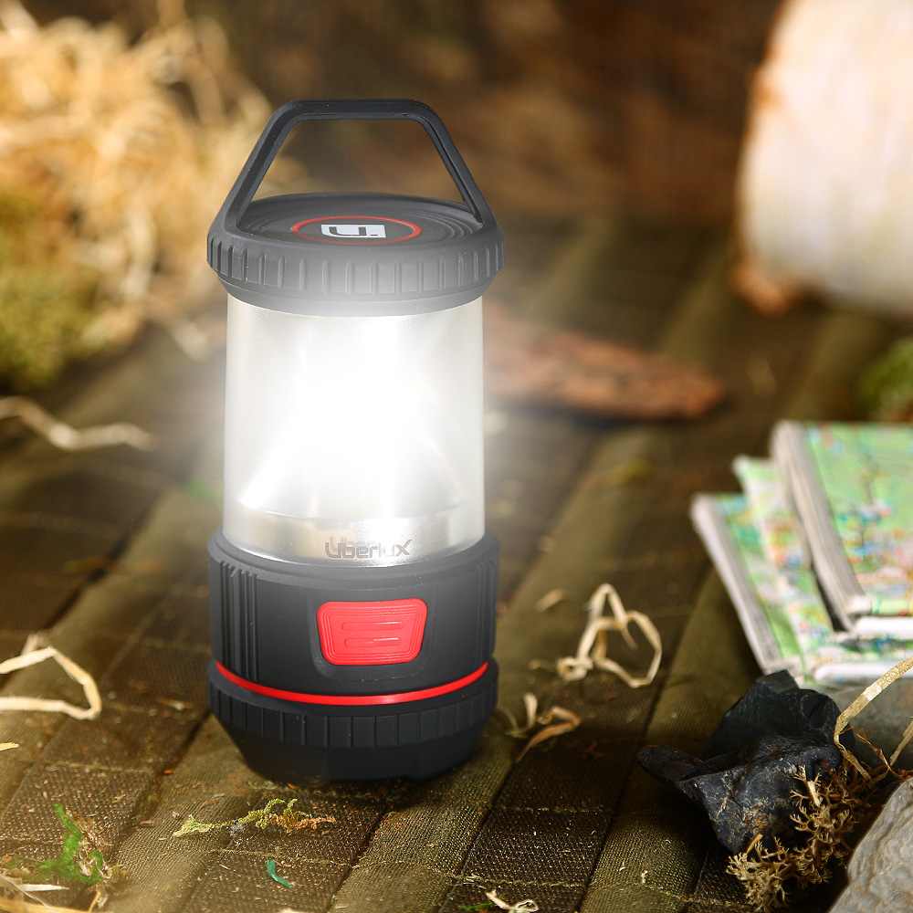 Uberlux Mini Camping Laterne 250 Lumen batteriebetrieben schwarz Bild 1