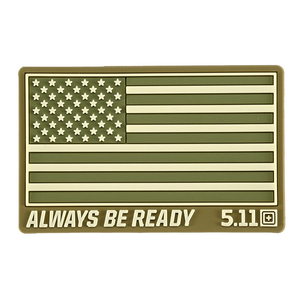 5.11 Tactical 3D Rubber Patch mit Klettflche USA Flag coyote