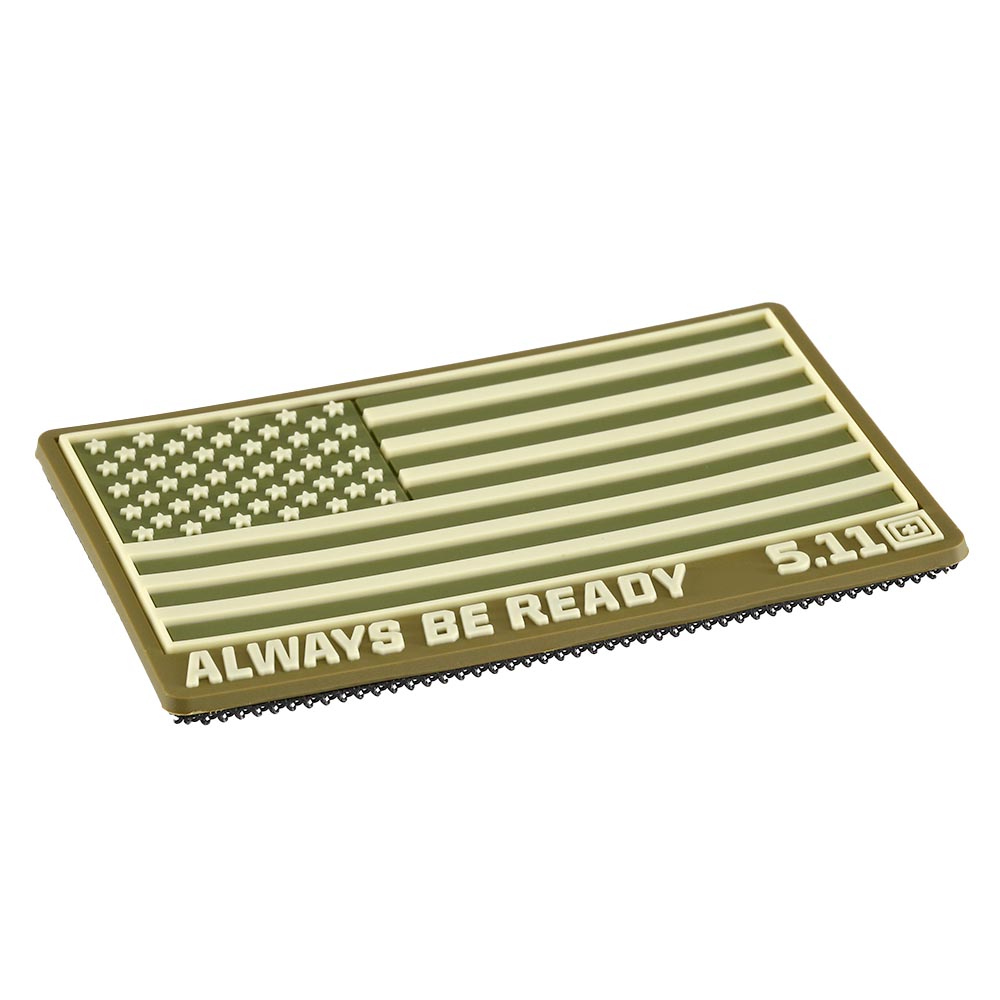 5.11 Tactical 3D Rubber Patch mit Klettflche USA Flag coyote Bild 1