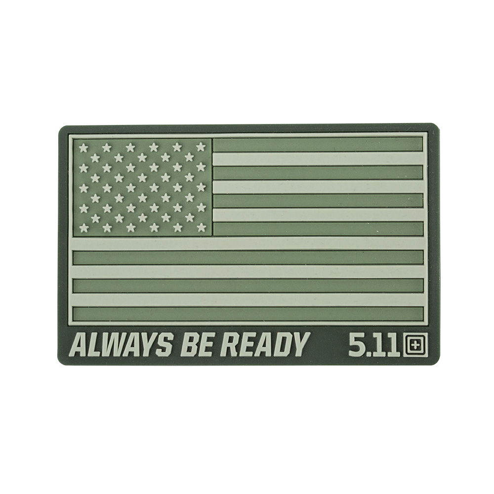 5.11 Tactical 3D Rubber Patch mit Klettfläche USA Flag oliv