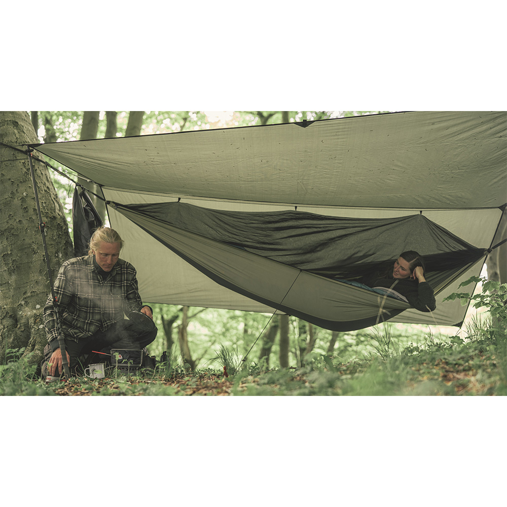 Camping Hängematte mit Moskitonetz Zelt Tarp Zeltplane Outdoor Hammock 200kg 