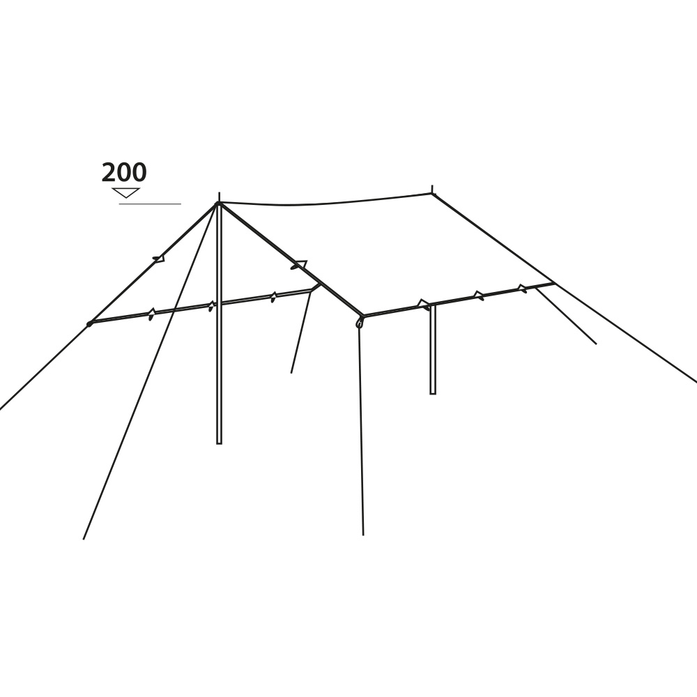 Easy Camp Tarp Void 3 x 3 m inkl. Gestnge Rustic Green Bild 1