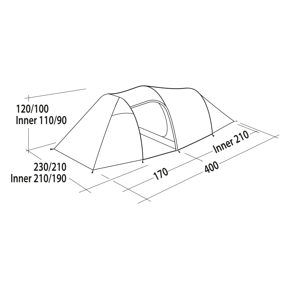 Easy Camp Zelt Magnetar 400 Rustic Green fr 4 Personen Bild 2