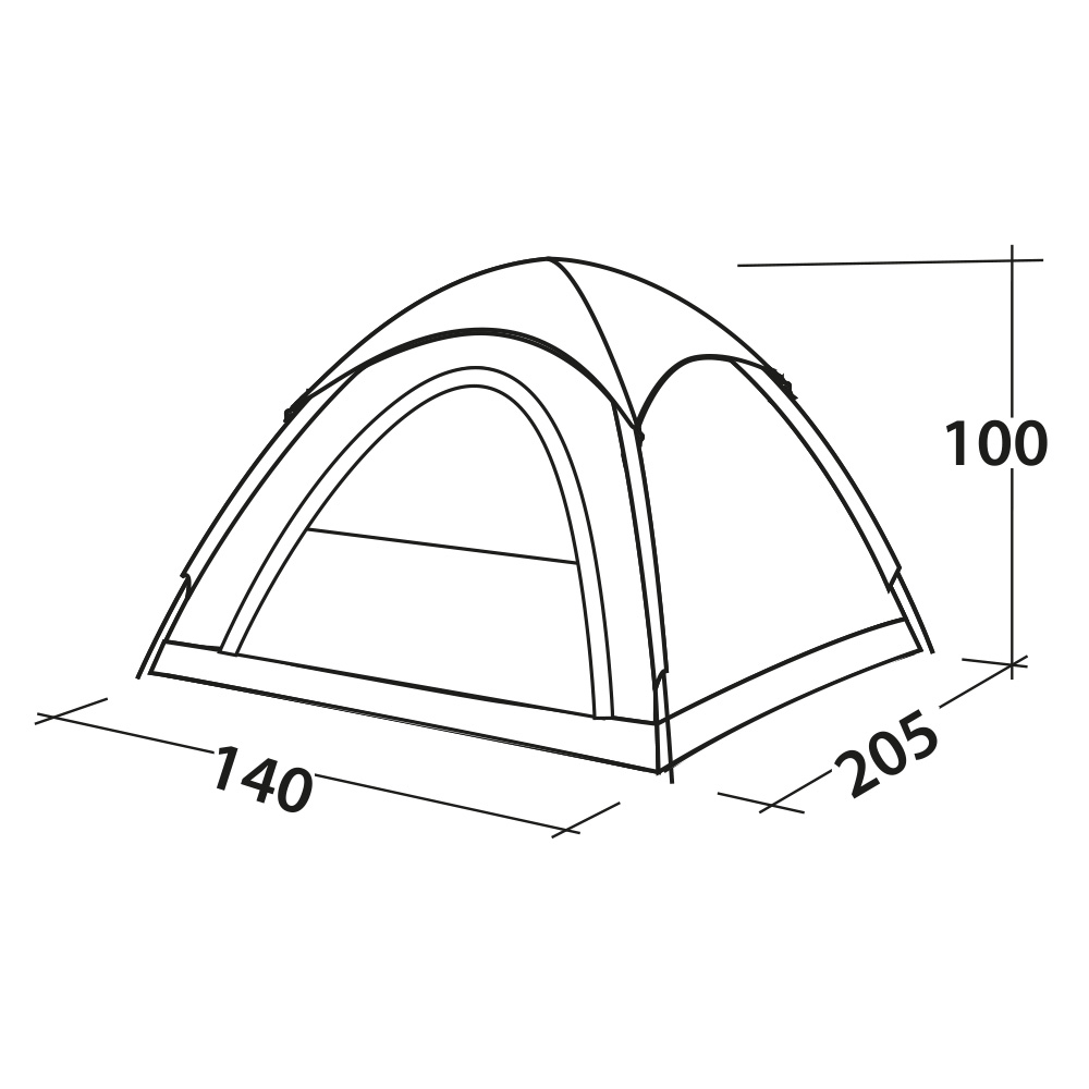 Easy Camp Zelt Comet 200 grn fr 2 Personen Bild 2