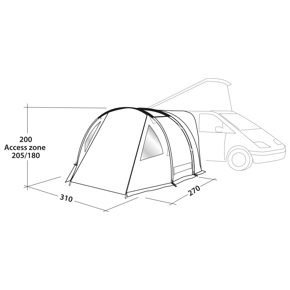 Easy Camp Busvorzelt Shamrock freistehend granite grey Bild 1