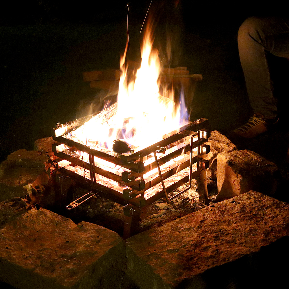Origin Outdoors Klappgrill Firepit 31 x 36 cm Edelstahl inkl. Tragetasche Bild 1