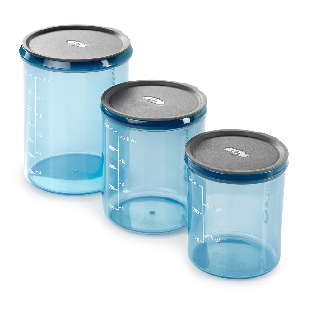 GSI Outdoors Aufbewahrungsbehälter Infinity 6-teilig blau transparent
