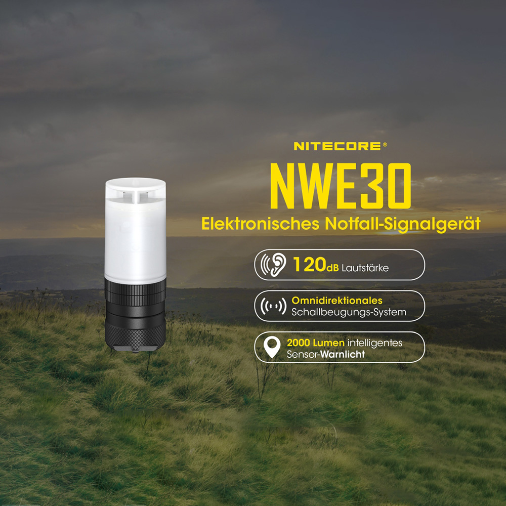 Nitecore NWE 30 elektrisches Notsignalgert 2000 Lumen 120dB Bild 5