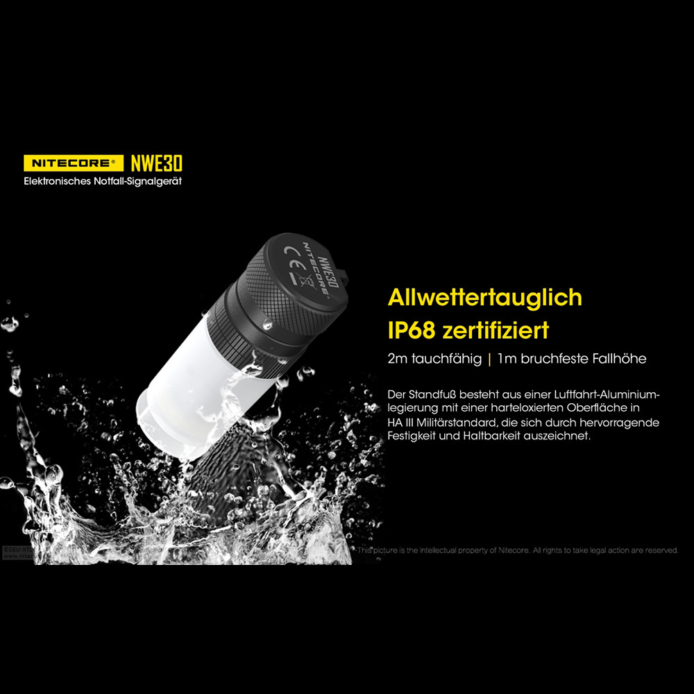 Nitecore NWE 30 elektrisches Notsignalgert 2000 Lumen 120dB Bild 9
