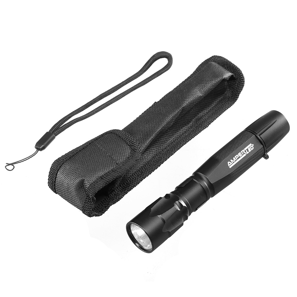 Amperlite LED-Taschenlampe Aluminium 140 Lumen schwarz inkl. Holster Bild 1