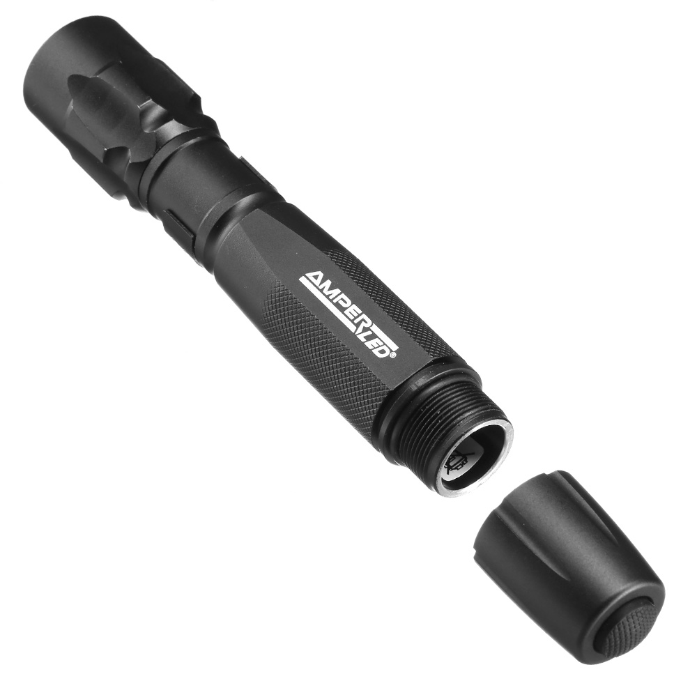 Amperlite LED-Taschenlampe Aluminium 140 Lumen schwarz inkl. Holster Bild 1