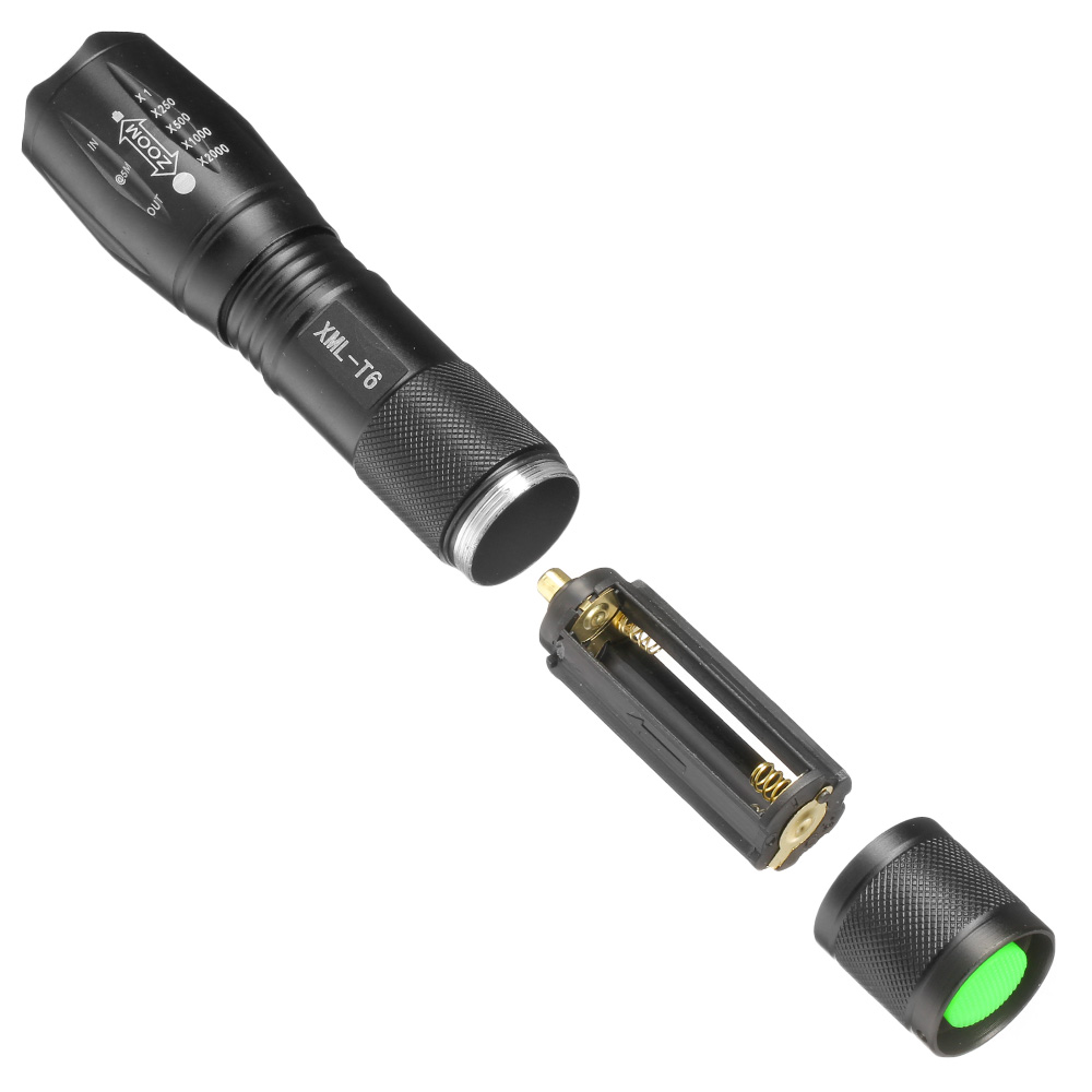 LED-Taschenlampe XML T6 Aluminium 3800 Lumen schwarz Bild 5