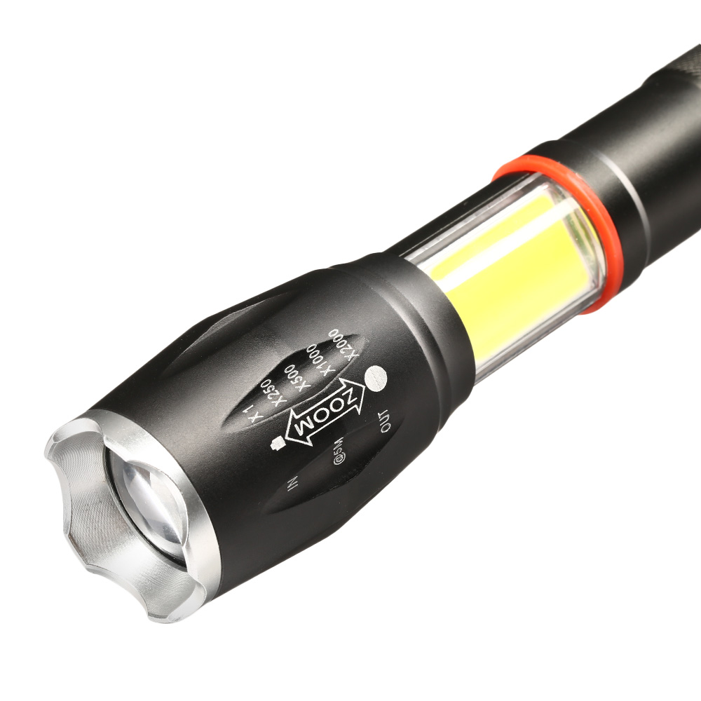 LED-Taschenlampe CQB mit Zoom Aluminium schwarz Bild 1
