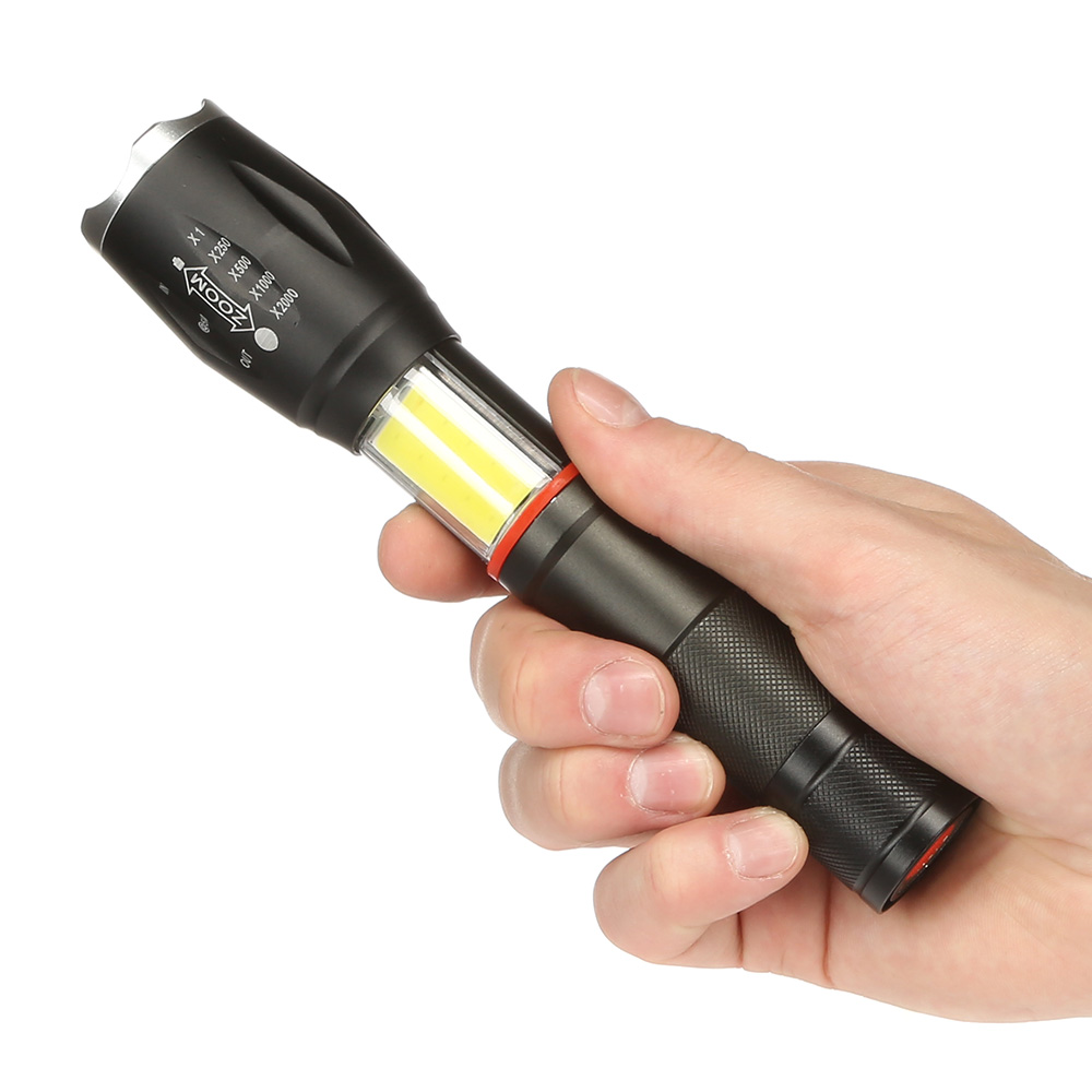 LED-Taschenlampe CQB mit Zoom Aluminium schwarz Bild 1
