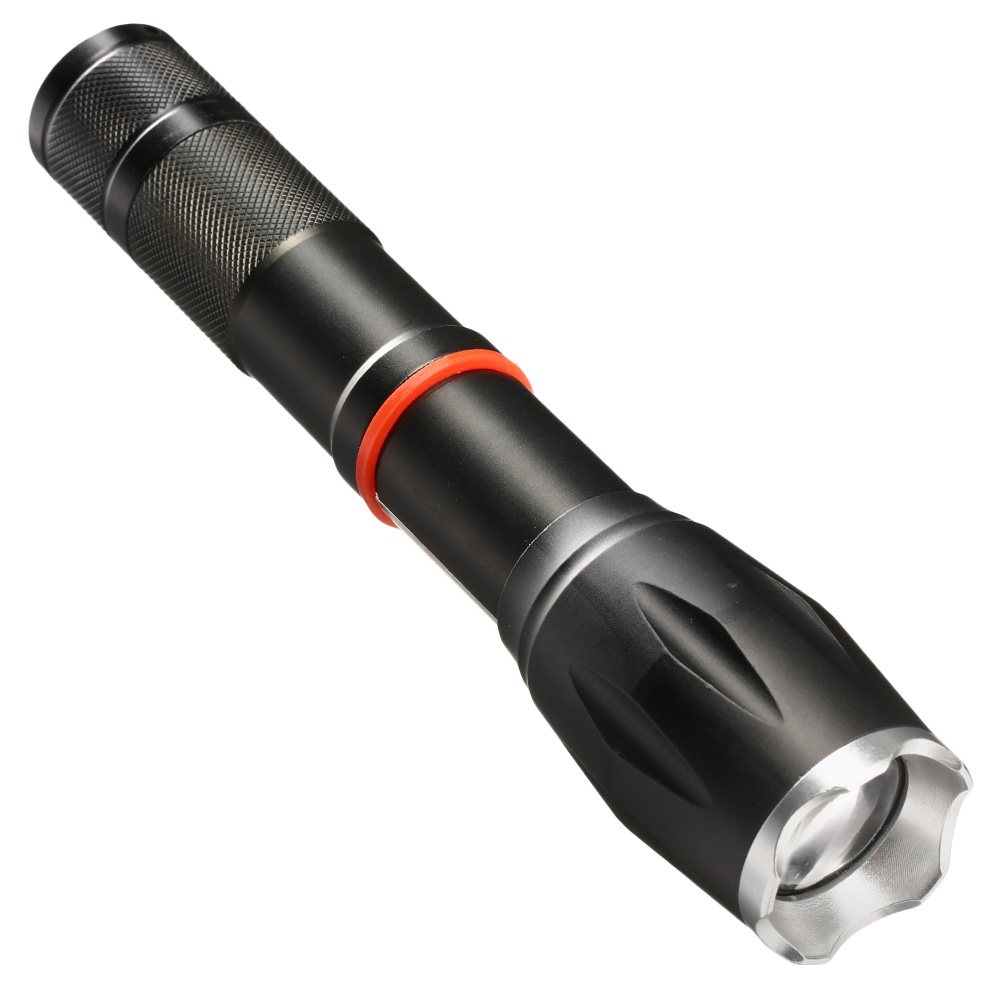 LED-Taschenlampe CQB mit Zoom Aluminium schwarz Bild 1