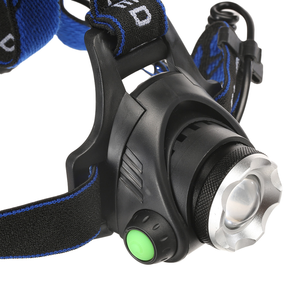 Bailong LED-Stirnlampe BL-6699 Zoom schwarz inkl. Akku Bild 1