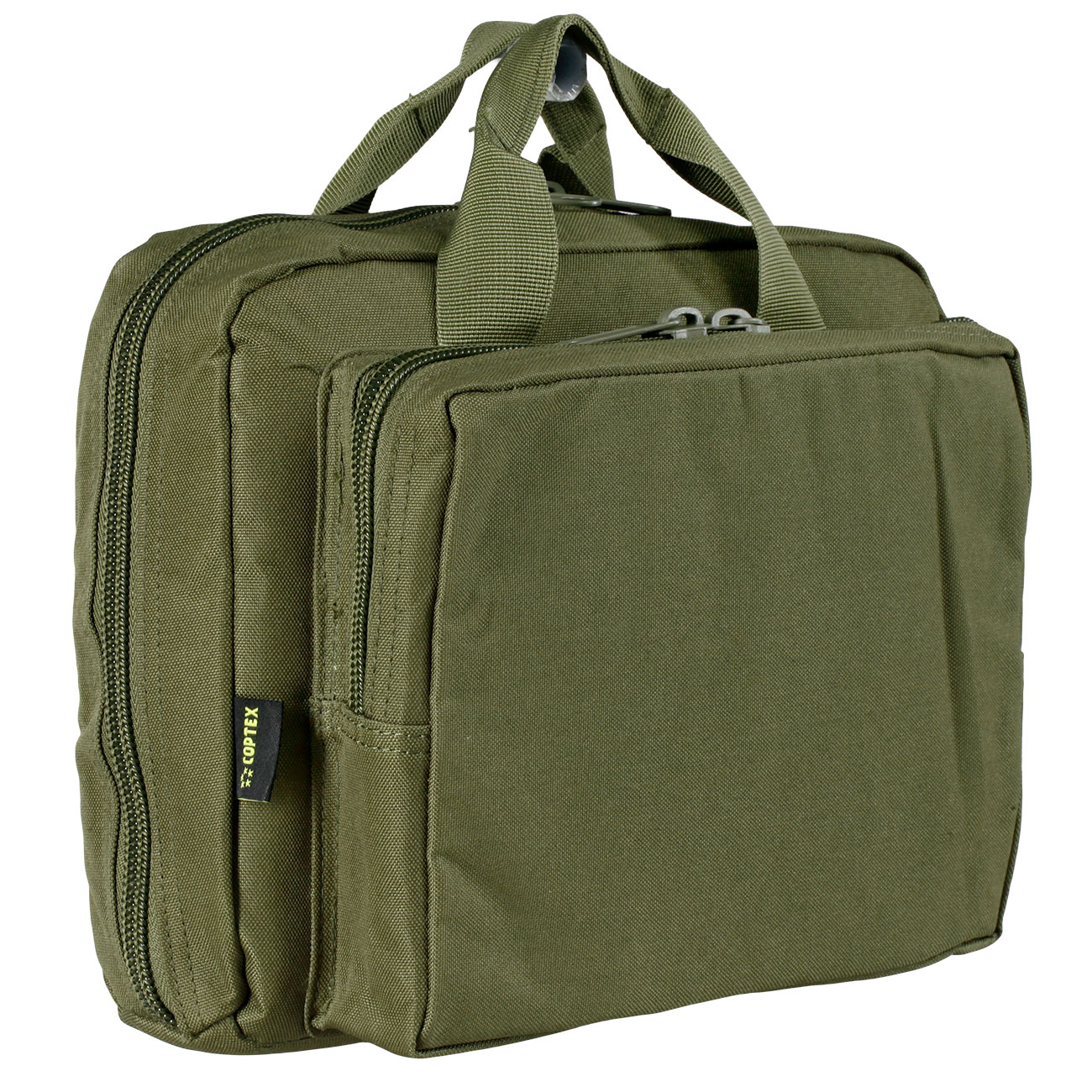 Coptex Doppel-Pistolentasche f�r zwei Waffen mit Au�entasche oliv Bild 1