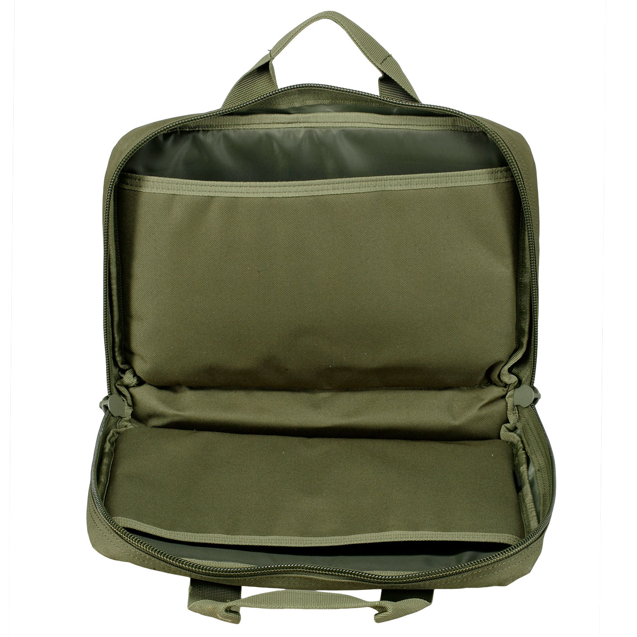 Coptex Doppel-Pistolentasche f�r zwei Waffen mit Au�entasche oliv Bild 4