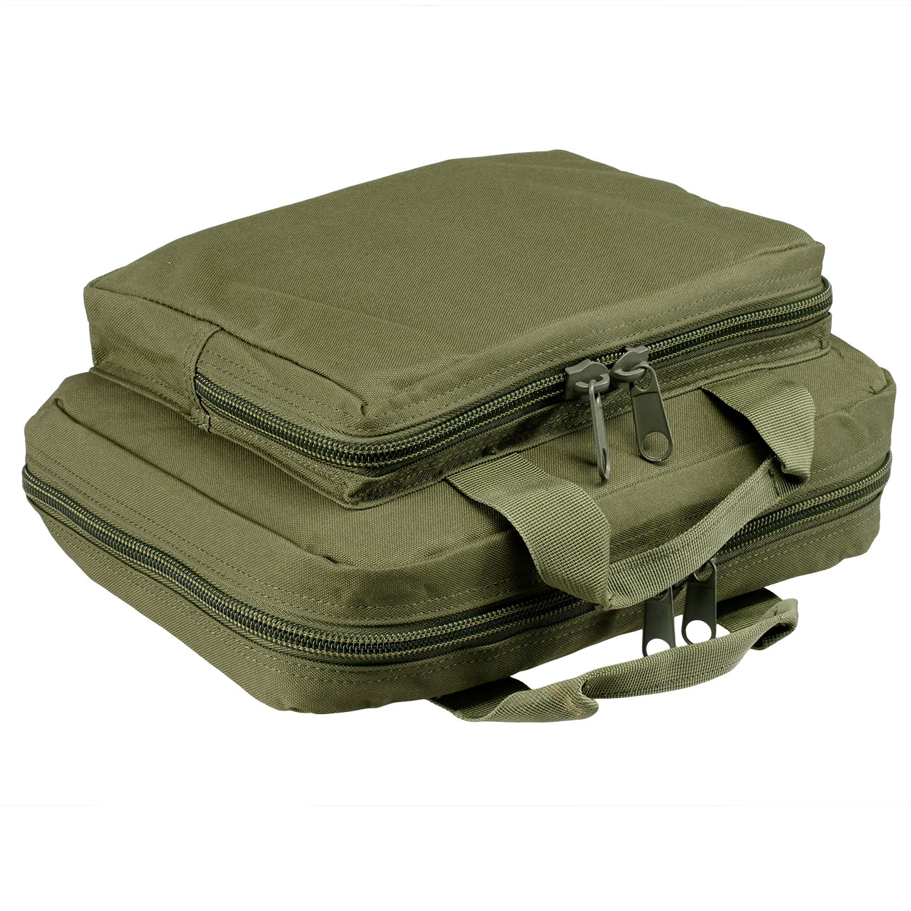 Coptex Doppel-Pistolentasche f�r zwei Waffen mit Au�entasche oliv Bild 6