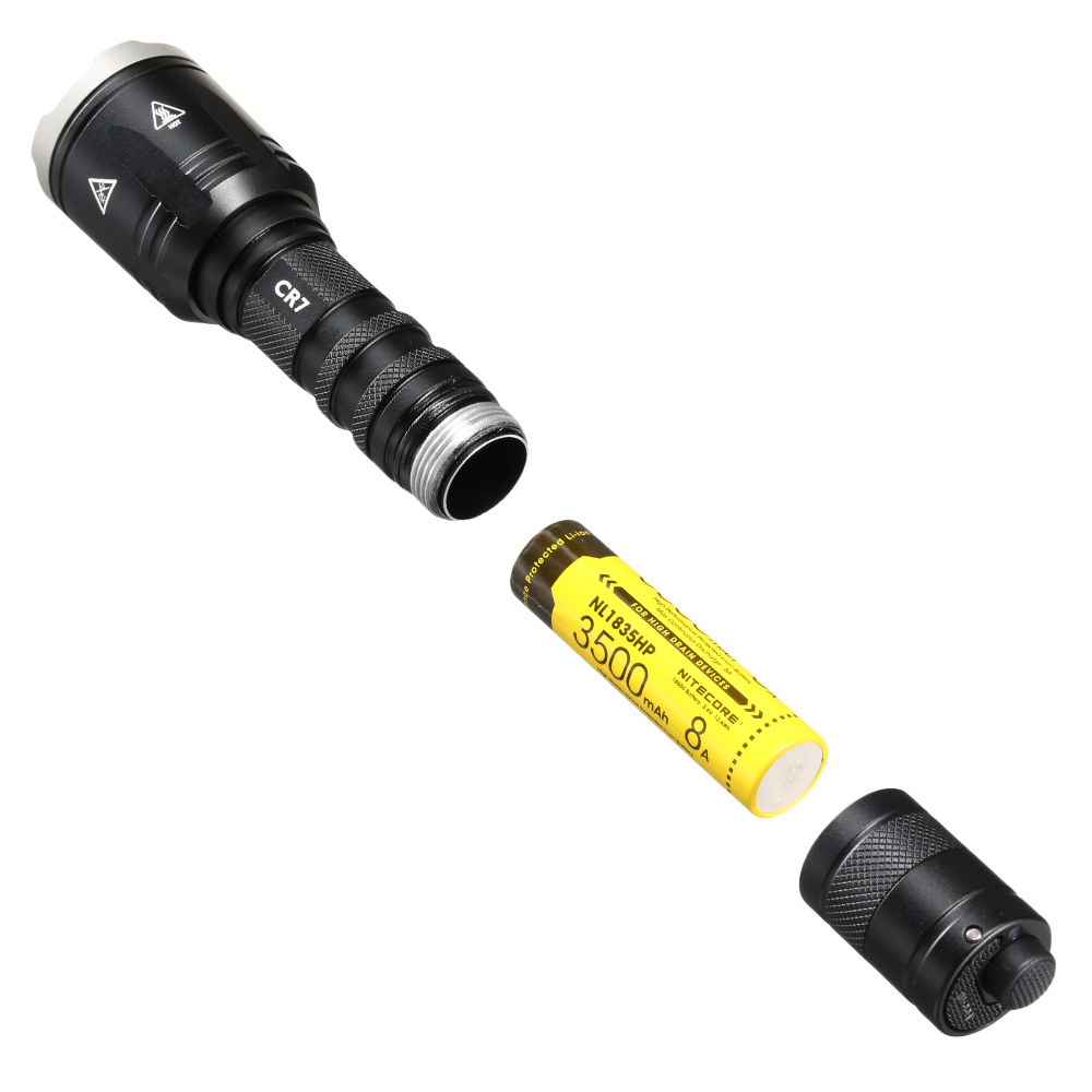 Nitecore Chameleon CR7 2500 Lumen weiss und 370 Lumen rote LED Taschenlampe  mit je 4 LED´s