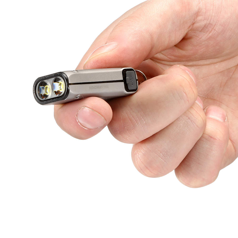 Nitecore LED-Schlüssellampe TINI 2 Titanium 500 Lumen USB grau Bild 5