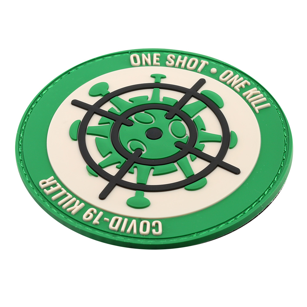 101 INC 3D Rubber Patch mit Klettflche Covid-19 Killer II grn/wei Bild 1