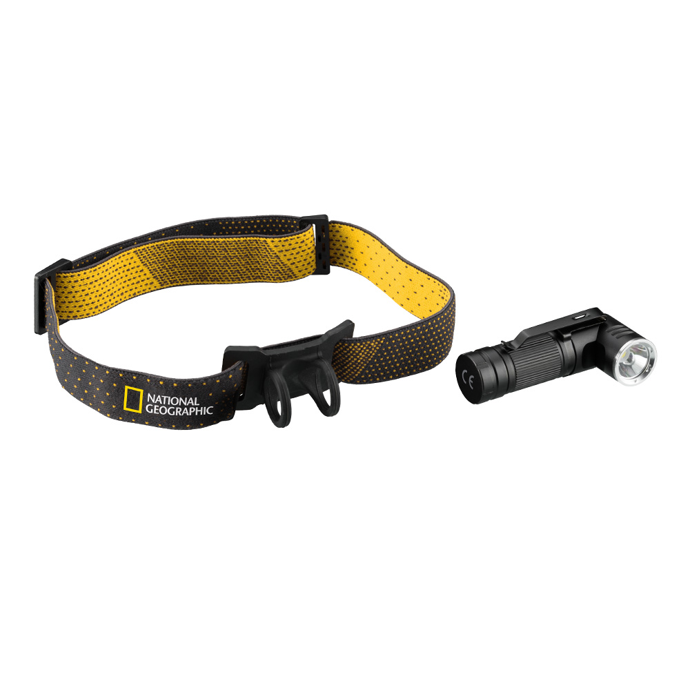 National Geographic LED-Taschenlampe Iluminos 450 mit Kopfhalterung Aluminium 450 Lumen schwarz Bild 1