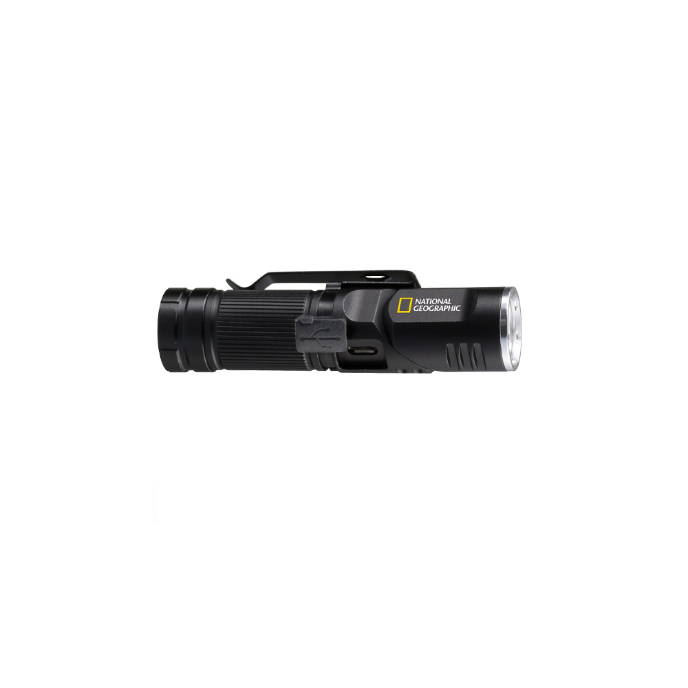 National Geographic LED-Taschenlampe Iluminos 450 mit Kopfhalterung Aluminium 450 Lumen schwarz Bild 1