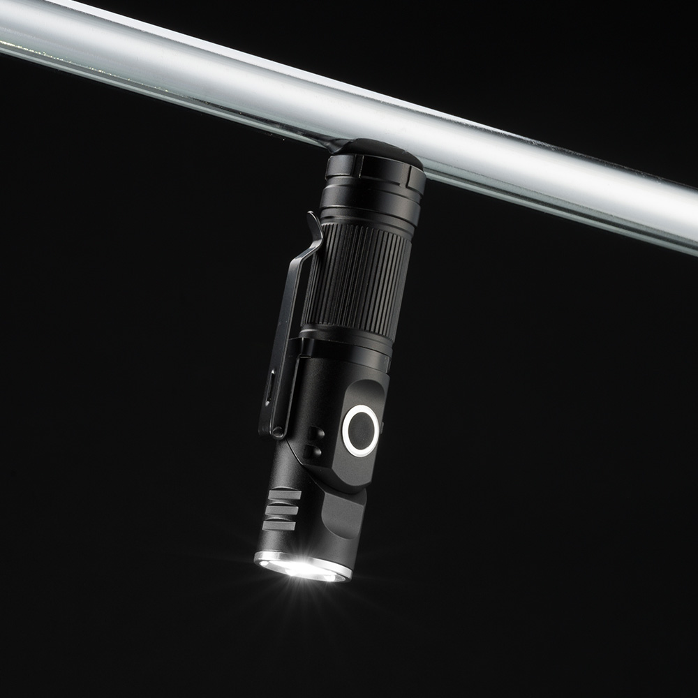 National Geographic LED-Taschenlampe Iluminos 450 mit Kopfhalterung Aluminium 450 Lumen schwarz Bild 1