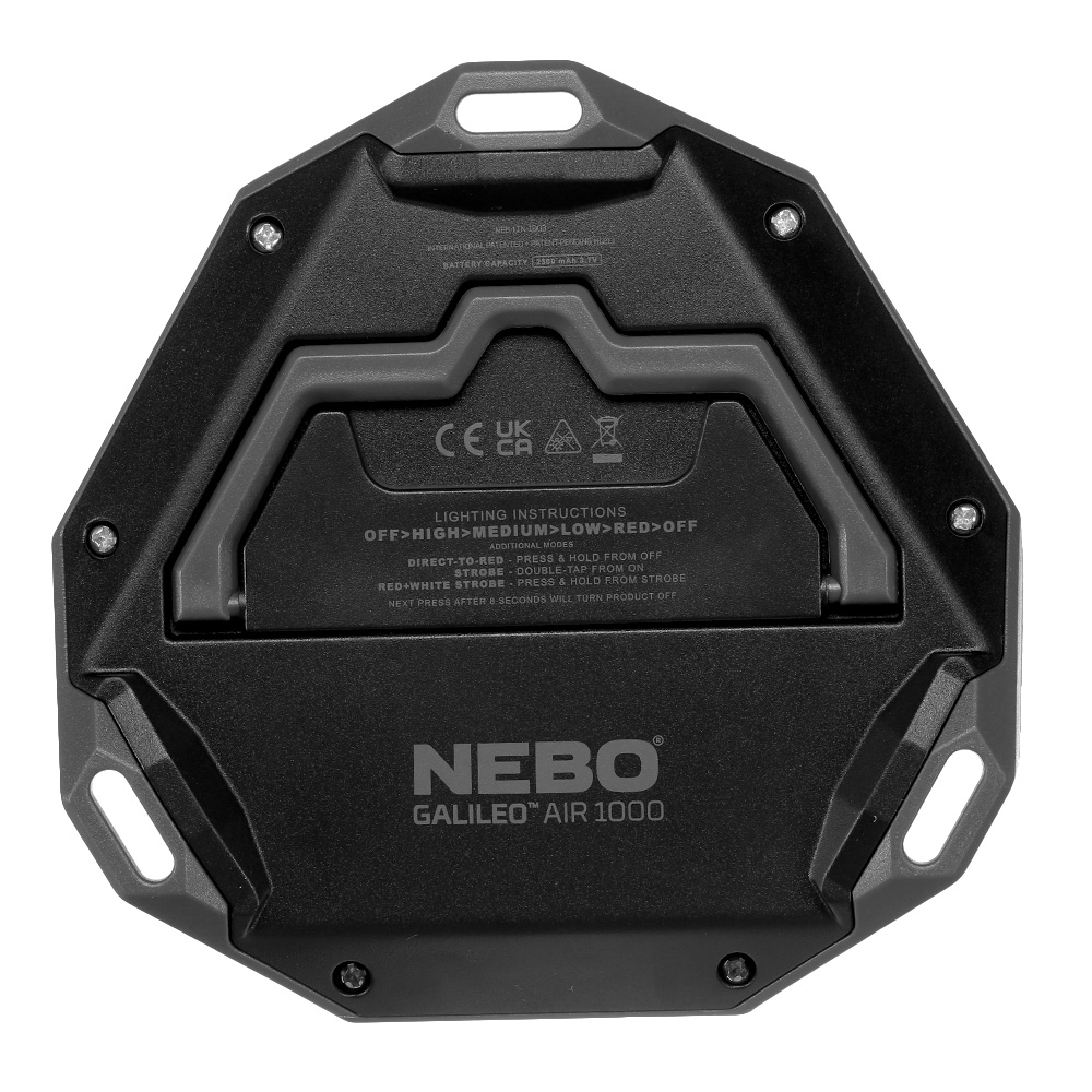 Nebo Laterne Galileo Air 1000 Lumen faltbar inkl. Akku und USB-Kabel grau Bild 1
