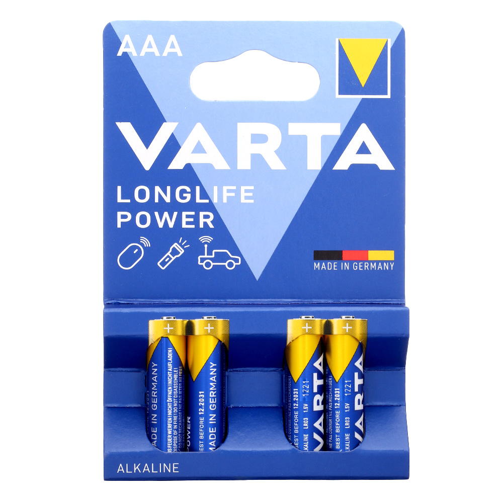 Varta Batterie LR03 AAA Micro Longlife Power 4 Stück