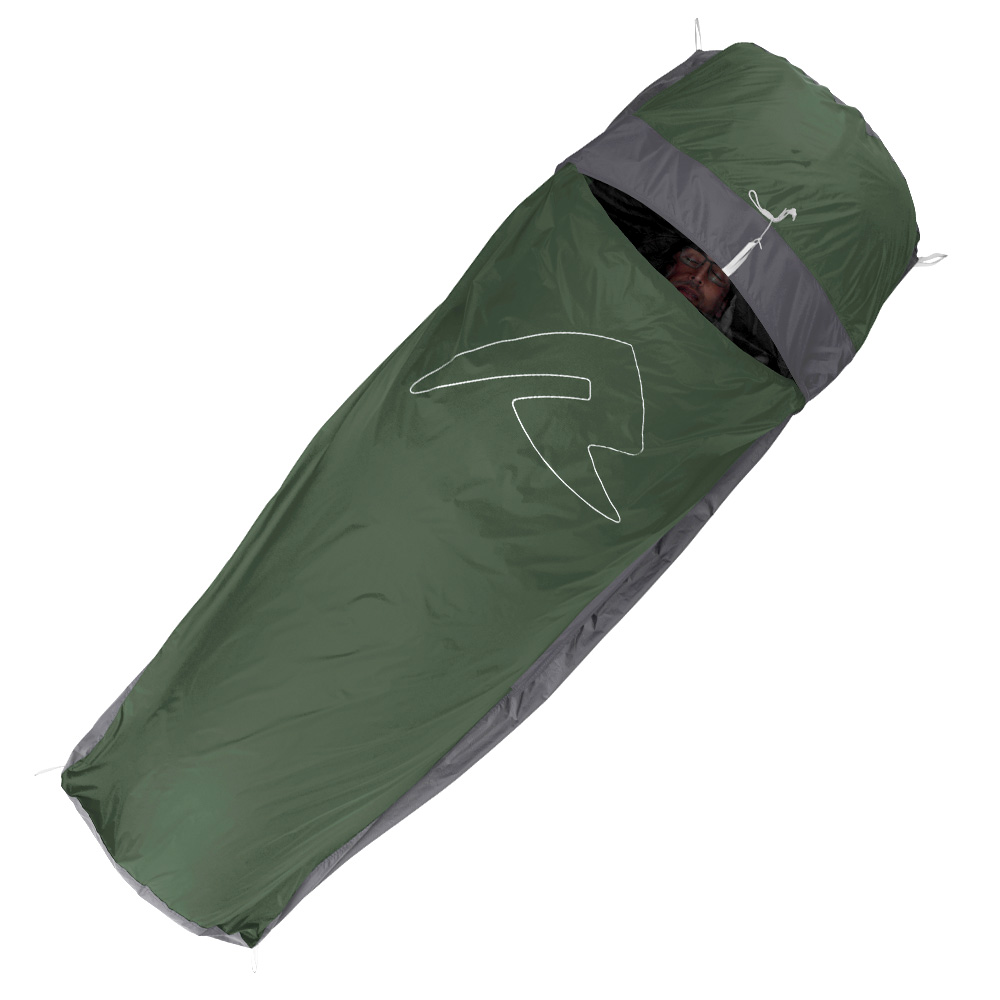 Robens Mountain Biwak-Schlafsack dunkelgrün bis zu 195 cm Körpergröße Bild 1
