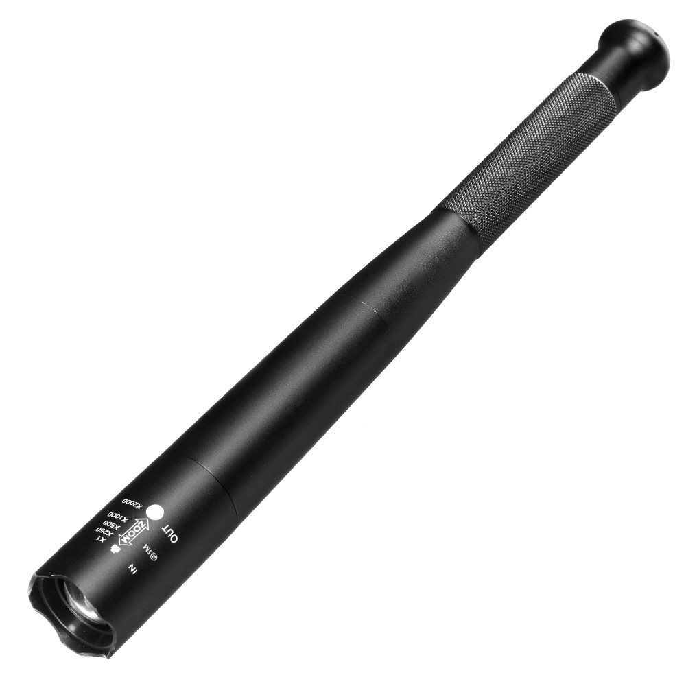Taktische LED Stablampe XXL 29 cm schwarz
