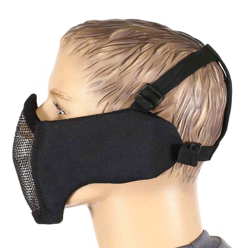 Nuprol Mesh Mask V5 Gittermaske Lower Face Shield mit Ohrabdeckung schwarz Bild 3