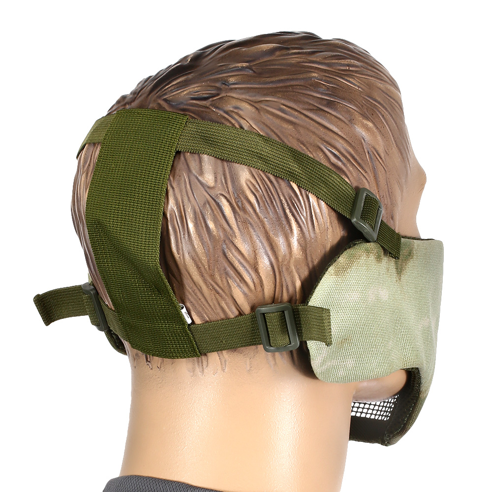 Nuprol Mesh Mask V5 Gittermaske Lower Face Shield mit Ohrabdeckung Foliage Green Bild 2