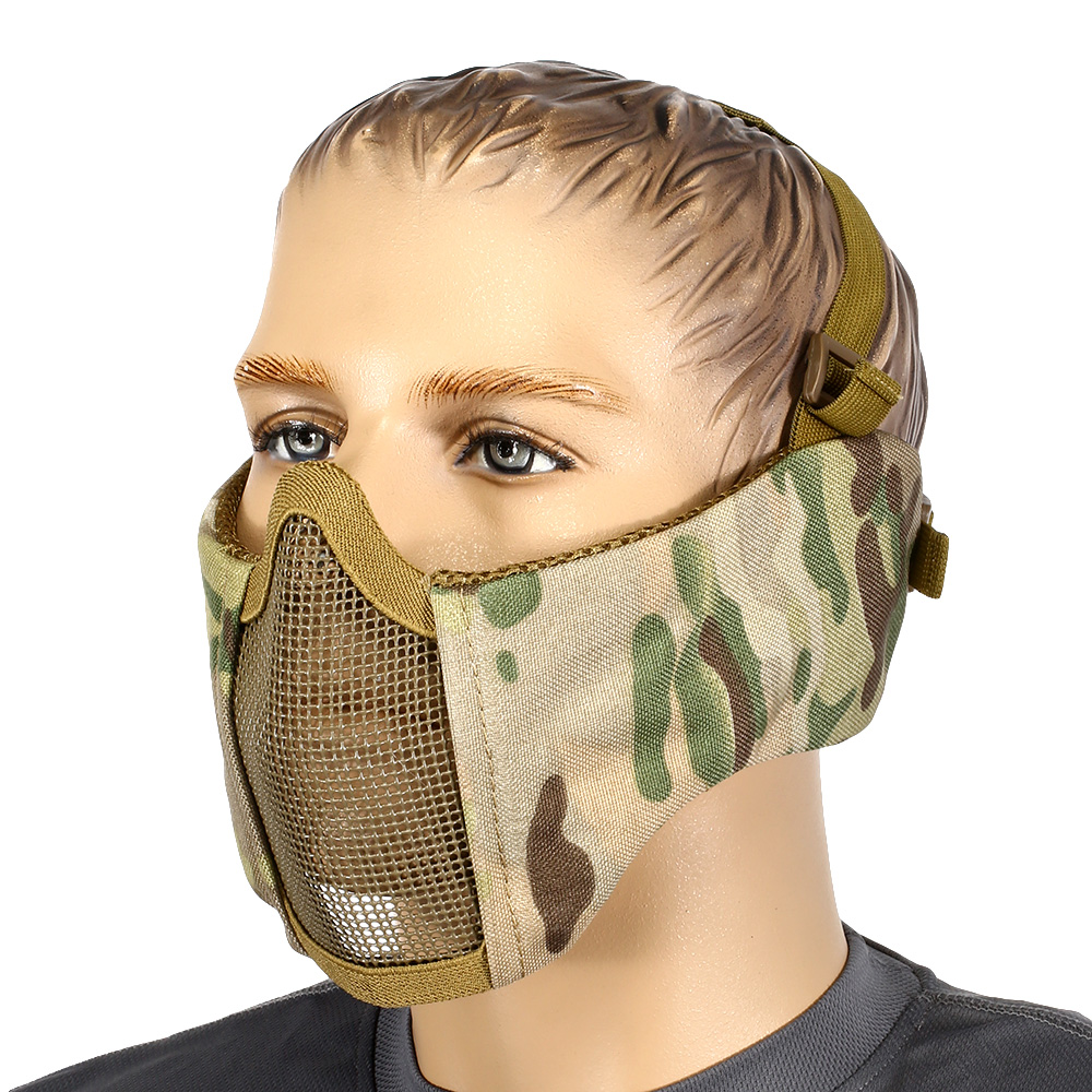 Nuprol Mesh Mask V5 Gittermaske Lower Face Shield mit Ohrabdeckung MC-Camo