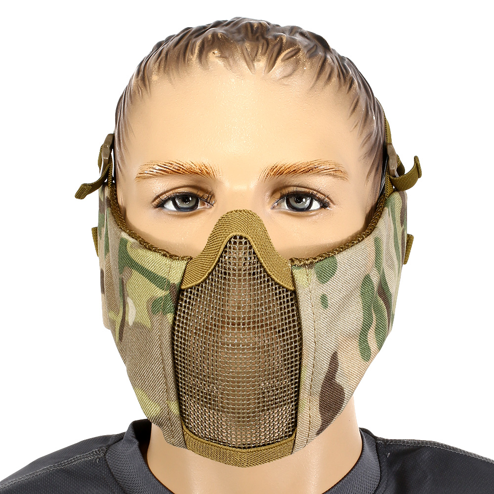 Nuprol Mesh Mask V5 Gittermaske Lower Face Shield mit Ohrabdeckung MC-Camo Bild 1