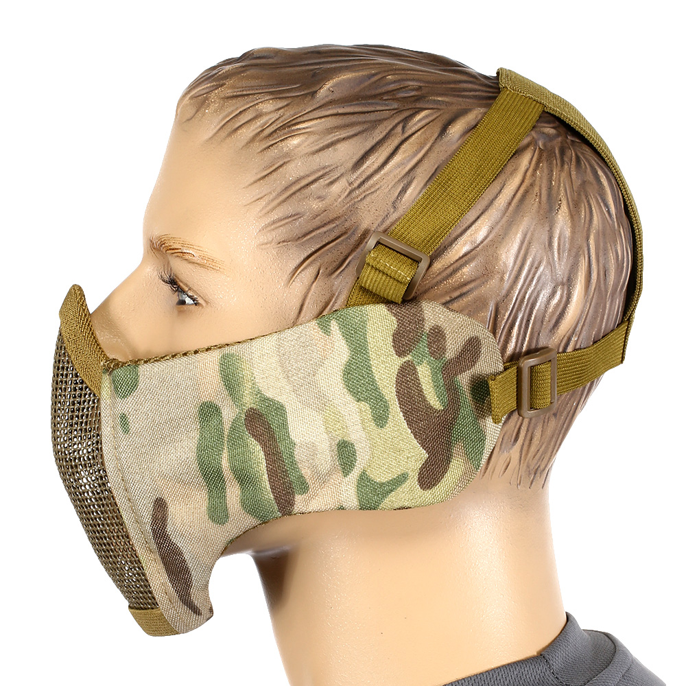 Nuprol Mesh Mask V5 Gittermaske Lower Face Shield mit Ohrabdeckung MC-Camo Bild 3