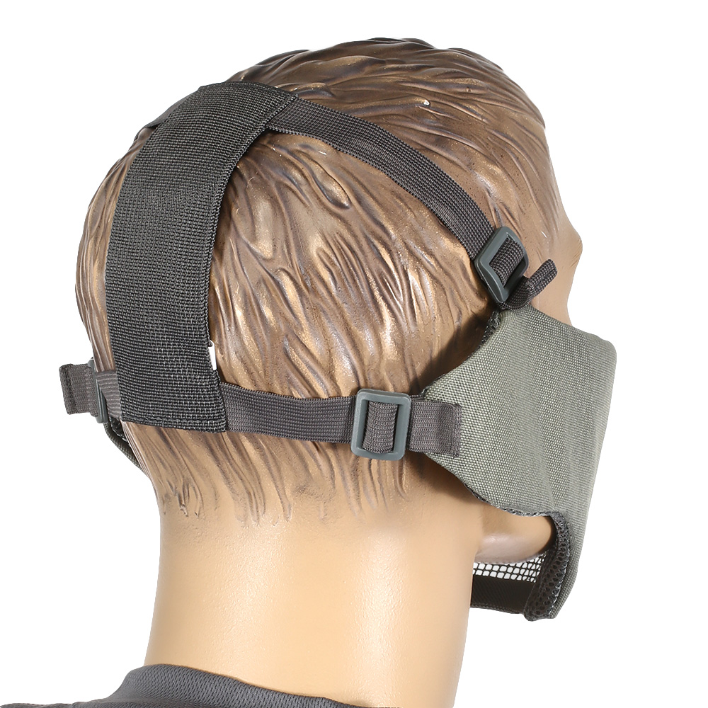 Nuprol Mesh Mask V5 Gittermaske Lower Face Shield mit Ohrabdeckung Ranger Green Bild 2