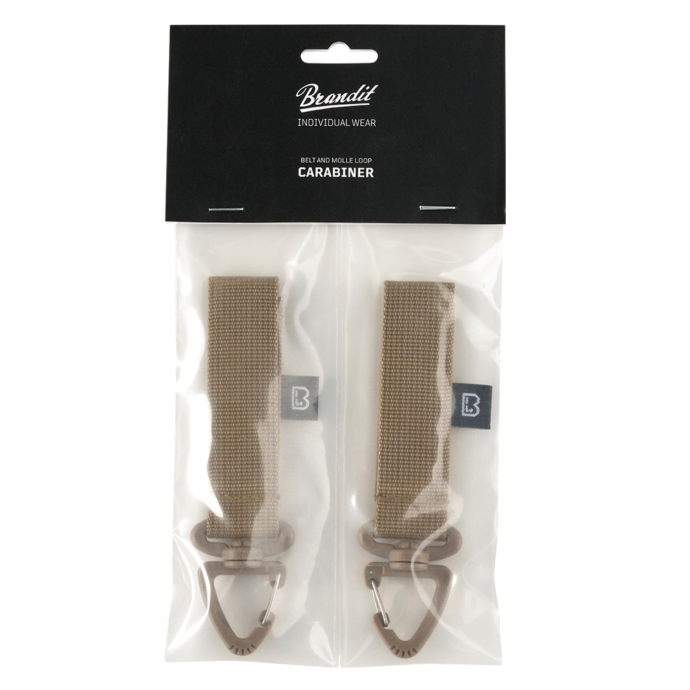 Brandit Grtelschlaufe mit Karabiner 2er Pack camel Bild 1