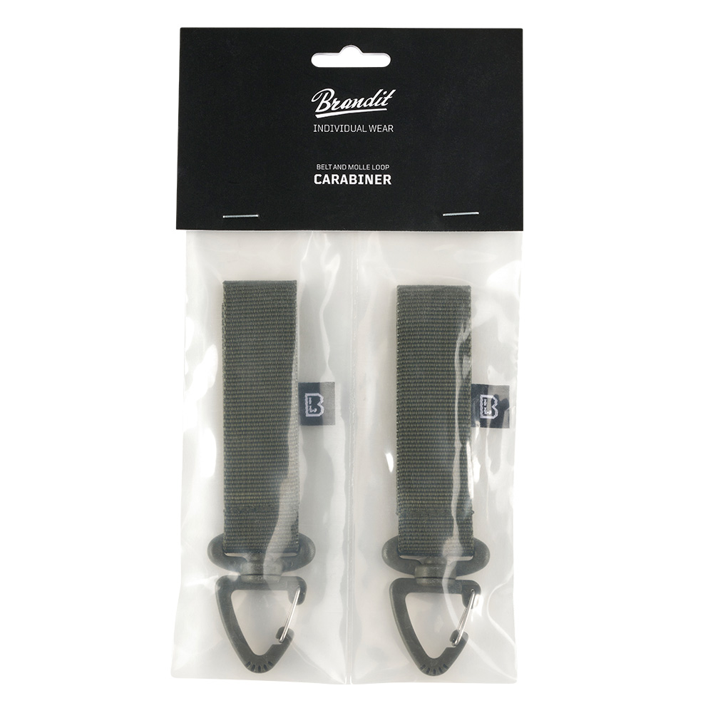 Brandit Grtelschlaufe mit Karabiner 2er Pack oliv Bild 1