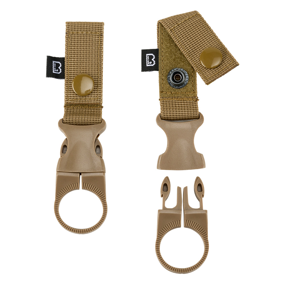 Brandit Grtelschlaufe mit Flaschenhalter 2er Pack camel