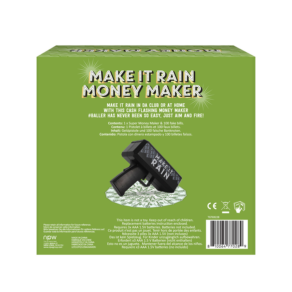 Make it Rain Geldpistole fr 5 Euro und 10 Euro Scheine schwarz inkl. Spielgeld Bild 2